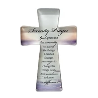 Glass Cut Standing Cross - Serenity Prayer
