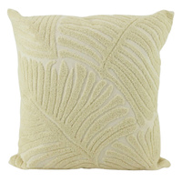 NF Living Cushion - White Good Leaf 45x45cm