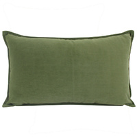 NF Living Velvet Lumbar Cushion - Olive 30x50cm