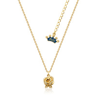 Disney Couture Kingdom - Beauty and the Beast - Enchanted Rose Necklace Junior Yellow Gold