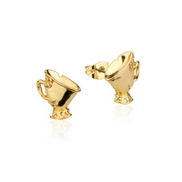 Disney Couture - Beauty and the Beast - Chip Stud Earrings Yellow Gold