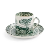 Spode Heritage Green Italian - Espresso Cup & Saucer (Set of 4)