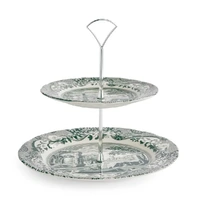 Spode Heritage Green Italian - 2-Tier Cake Stand