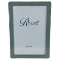 Russell Collection Frame - Dove Grey & Nickel Beaded Frame 4x6in