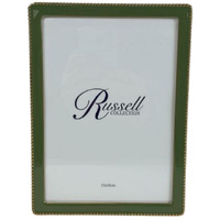 Russell Collection Frame - Olive & Gold Tone Beaded Frame 5x7in