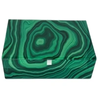 Russell Collection - Malachite Glass Jewellery Box