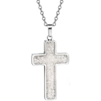 A Gift of Faith - White Howlite Cross with Chain
