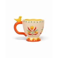 La La Land Beyond Retro Folk - Stoneware Hand Painted Mug