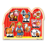 Melissa & Doug Jumbo Knob Puzzle - Around The Farm 8pc