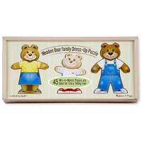 Melissa & Doug Puzzle - Wooden Bear Family Dress Up (45pc)