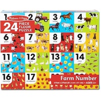 Melissa & Doug Floor Puzzle - Farm Numbers 24pc