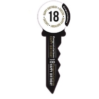 18th Birthday Black & Gold Key