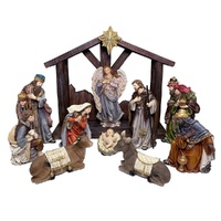Religious Gifting Christmas Nativity Stable Set - 11pc 20cm