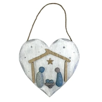 Nativity Heart Plaque