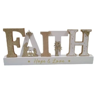 Nativity Word Plaque - Faith