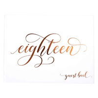 Rose Gold 'Eighteen' Birthday Guest Book