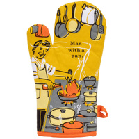 Blue Q Oven Mitt - Man With A Pan
