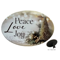 Heavenly Ceramic Plaque - Peace Love Joy