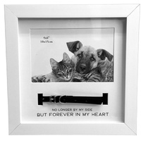 White Pet Frame with Collar 4x6inch