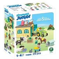 Playmobil JUNIOR - Farm Adventure with Tractor, Trailer and Animal Friends