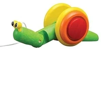 PlanToys Push & Pull - Pull-Along Snail 