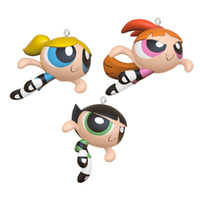 2024 Hallmark Keepsake Ornament - The Powerpuff Girls Blossom, Bubbles and Buttercup (Set of 3)