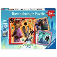Ravensburger Puzzle 3x49pc - Disney Zootopia 2