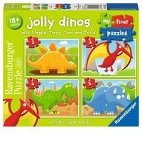 Ravensburger Puzzle 2, 3, 4, 5pc - My First Puzzle Jolly Dinos