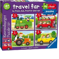 Ravensburger Puzzle 2, 3 and 4pc - Travel Far My First Puzzle