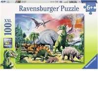Ravensburger Puzzle 100pc XXL - Among the Dinosaurs