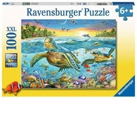 Ravensburger Puzzle 100pc XXL - Swim With Sea Turtles
