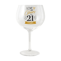 Splosh Sip Celebration Balloon Glass - 21st