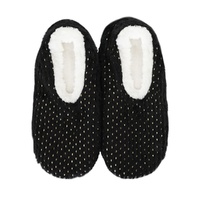 Snugg Ups Ladies Metallic Black Large