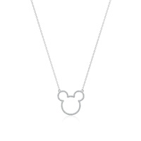 Disney Couture Kingdom Precious Metal - Mickey Mouse - Crystal Outline Necklace