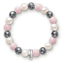 Thomas Sabo Charm Club - Pink, White & Grey Charm Bracelet L-17.5cm