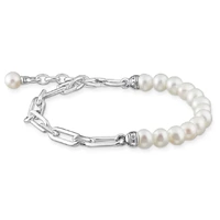 Thomas Sabo - Link Bracelet - Silver with Pearls (16 - 19cm)