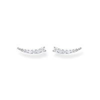 Thomas Sabo Charm Club - Ear Climber White Stones Silver Earrings