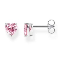Thomas Sabo Earrings - Heart-Shaped Pink Zirconia Studs