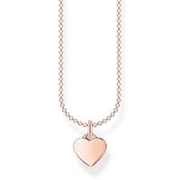 Thomas Sabo Charm Club - Heart Plain Rose Gold Charm Necklace 38-45cm