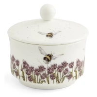 Royal Worcester Wrendale Sugar Bowl - 'Flight of the Bumblebee'