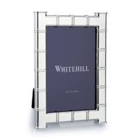 Whitehill Frames - Silver Plated Modern Bamboo Photo Frame 4x6"