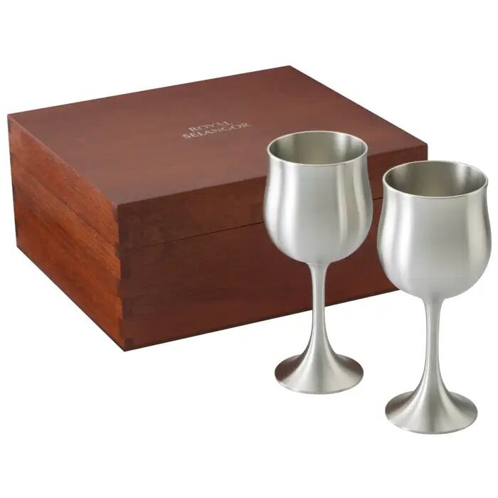 Royal Selangor - Gift-Boxed Tulip Wine Goblet (160mL) Pair