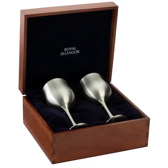Royal Selangor - Gift-Boxed Tulip Wine Goblet (160mL) Pair