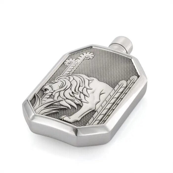 Royal Selangor Savannah - Lion Hip Flask - Large (150mL)