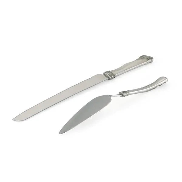 Royal Selangor - Roses & Ribbons Cake Knife & Server Set