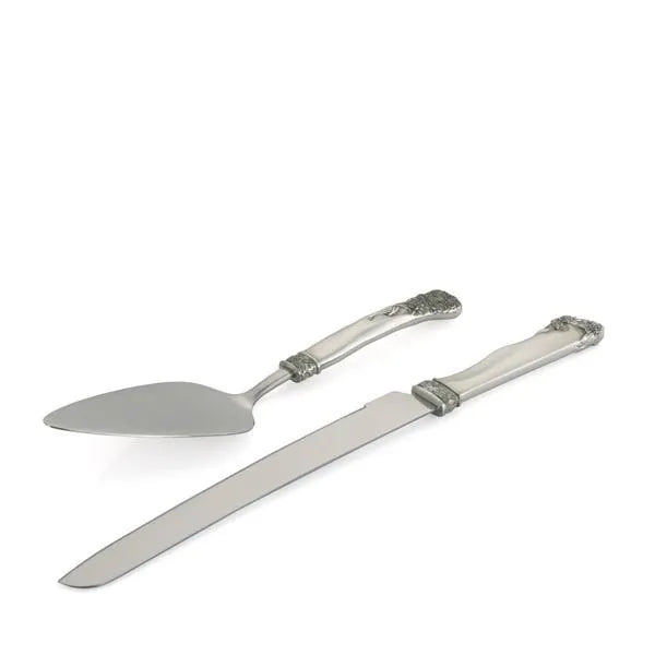 Royal Selangor - Roses & Ribbons Cake Knife & Server Set