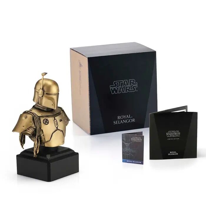 Royal Selangor Star Wars - Limited Edition Gilt Boba Fett Bust