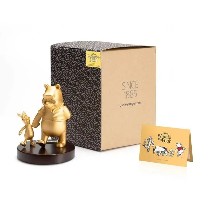 Royal Selangor Disney - Winnie The Pooh - Gilt Pooh & Piglet Figurine Limited Edition