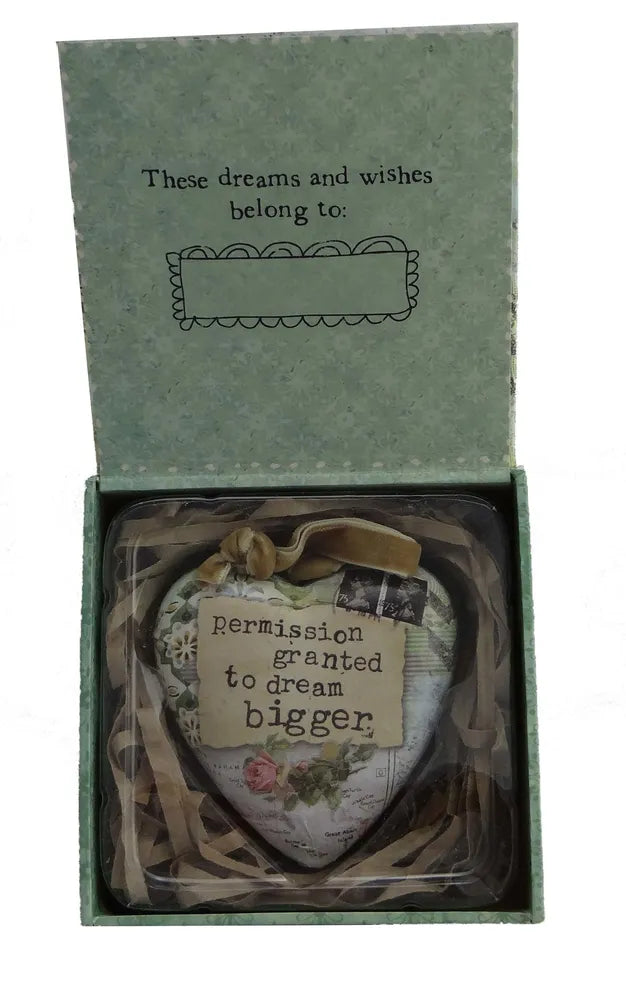 Kelly Rae Roberts Heart Ornament - Dream Bigger