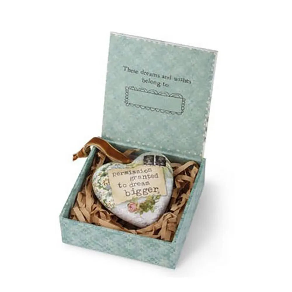Kelly Rae Roberts Heart Ornament - Dream Bigger